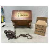 Esquire Shoe Care Chest (Broken Clasp), New Chain
