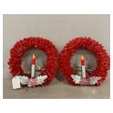 Pair Of Mid-Century Electric Cellophane Christmas