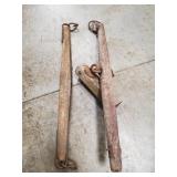(2) Vintage Single Wooden Yokes