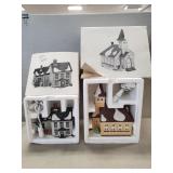 (2) Department 56 Porcelain Buildings