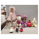 Tray Lot Of Assorted Collector Dolls & More