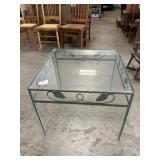 Metal Framed Glass Top Table
