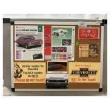 Bulletin Board With Vintage Car Ephemera