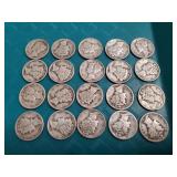 (20) U.S. Silver Mercury Dimes (90% Silver)