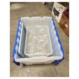 Box Lot Of Assorted Clear Stem Glasses & (2)