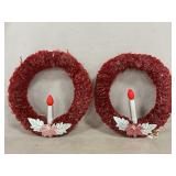Pair Of Mid-Century Electric Cellophane Christmas