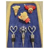 (3) Vintage Bottle Topper & Pour Spouts (Plastic)