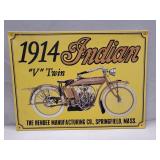 (1) "Indian" Motorcycle Metal Sign (16"ï¿½12")