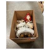 Box Lot With Ceramic Lighted Carolers, Nativity