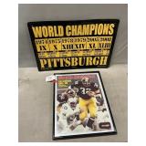 Pittsburgh Steelers World Champ Metal Sign,