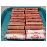 (20) Rolls Of U.S. Pennies (Unsearched / $10.00