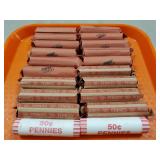 (20) Rolls Of U.S. Pennies (Unsearched / $10.00