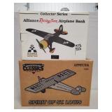 (2) Collector Diecast Airplane Banks