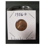 (1) 1956-D Lincoln Cent Coin