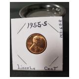 (1) 1955-S Lincoln Cent Coin