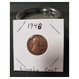 (1) 1948 Lincoln Cent Coin