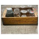Coca-Cola Crate With Goblets, Mason Jars