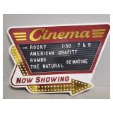(1) "Cinema" Sign (23"ï¿½15")