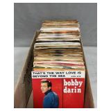 Box Of Vintage 45 Records, 1950ï¿½s &ï¿½60ï¿½s