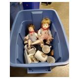 Box Lot Of Assorted Items Including (2) Dolls,
