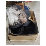 (3) Hat Boxes w/ Assorted Vintage Ladies Hats
