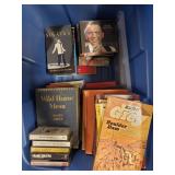 Box Lot Of Assorted Books, VHS Tapes, CDs &