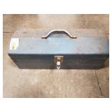 (1) Metal Tool Box w/ Assorted Tools