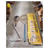 (1) Ladder Stabilizer, (1) Saw & (2) Fishing Nets