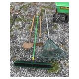 (4) Hand Tool: broom, rake, hoe and shovel