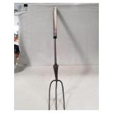 (1) Antique Three-Prong Iron Fork (31" Long)