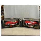 Burago Die-Cast Jaguar & Corvette Replicas