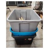 (3) Plastic Storage Containers (No Lids) &
