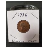 (1) 1936 Lincoln Cent Coin