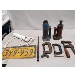 (2) Hydraulic Bottle Jacks, (3) Clamps, (1) Surge