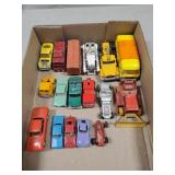 Tray Of Assorted Vintage Toy Cars & Trucks