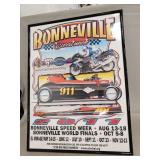 (1) Framed "Bonneville Speedweek" Poster