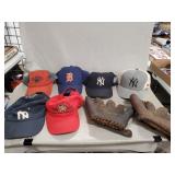(6) Assorted Baseball Hats, (2) Vintage Baseball