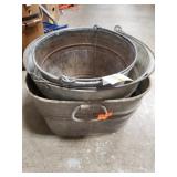 Assorted Galvanized Buckets