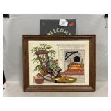 Framed Needlework, Welcome Slate