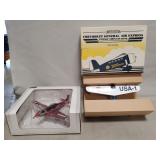 (2) Collector Diecast Airplane Banks