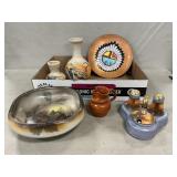 Noritake Bowl, Lustreware Condiment Set, Redware