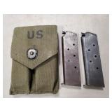 (2) U.S. Military .45 ACP Pistol Magazines w/