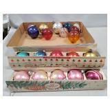 Tray Of Assorted Vintage Christmas Balls