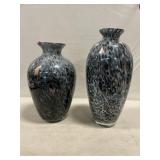 (2) Contemporary Glass Vases