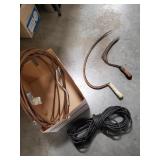 (2) Sickles, Drain Snake & Extension Cord
