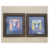 (2) Framed Prints By George Rodrigue (9"ï¿½10")