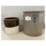 3 Gallon Stoneware Crock (Cracks), 2-Tone Crock