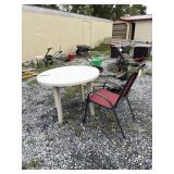 Outdoor Plastic Table W/Chair