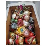 Box Lot Of Assorted Vintage Christmas Balls &