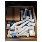 Box Lot Of Assorted Plumbing Supplies